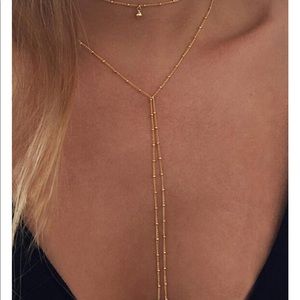 NWT minimalist layer gold necklace